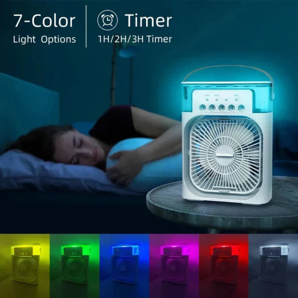 10 Inche Portable Air Conditioner Fan: Usb Electric Fan With Led Night Light and Mist Water