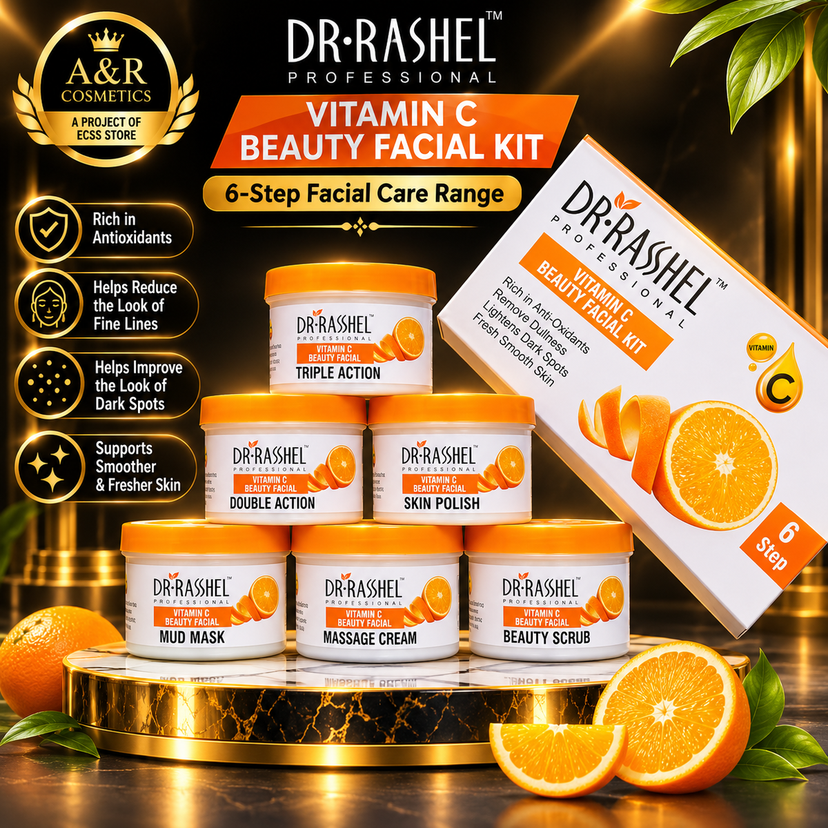 DR.RASHEL Vitamin C Beauty Facial Kit – 6 Step