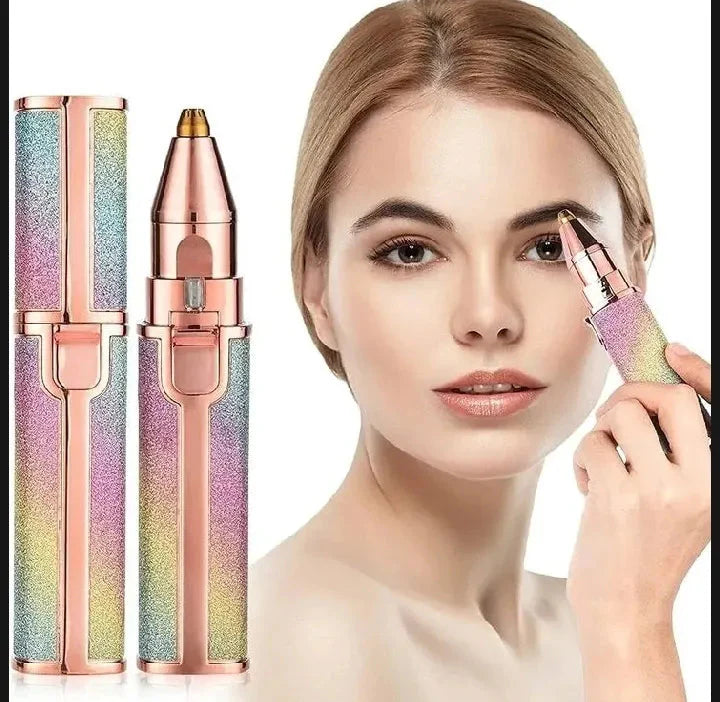 2-in-1 Rechargeable Facial Hair Remover & Eyebrow Trimmer for Women