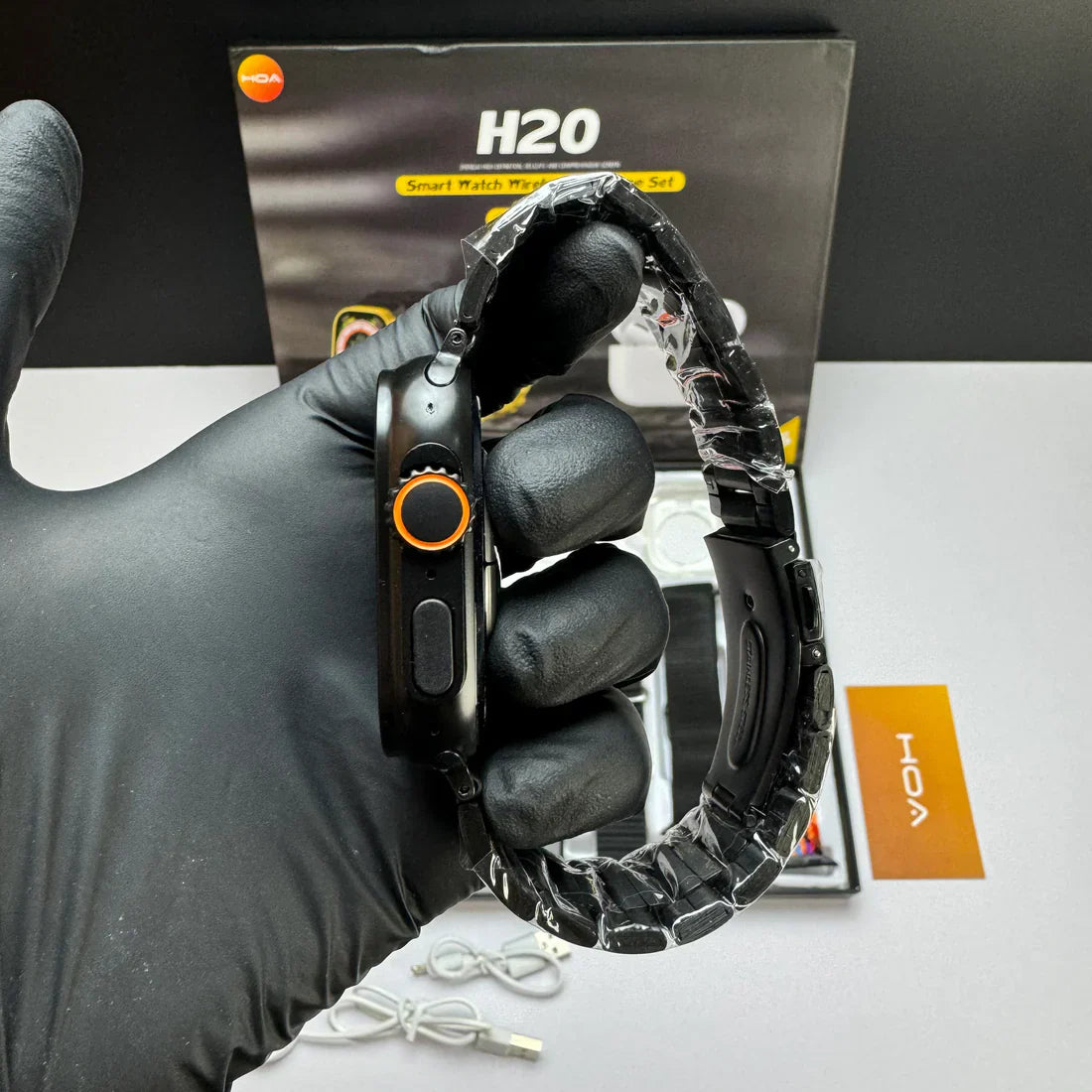 H20 Ultra Max Smart Watch & Wireless Earphones – 10-in-1 Premium Set