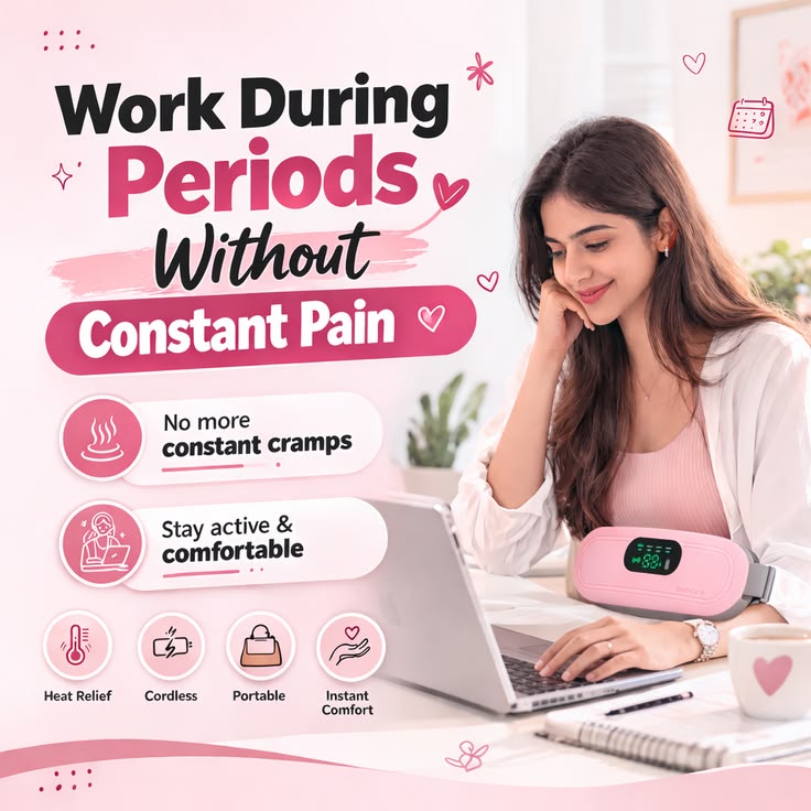 Period Cramp Relief Heat & Massage Belt