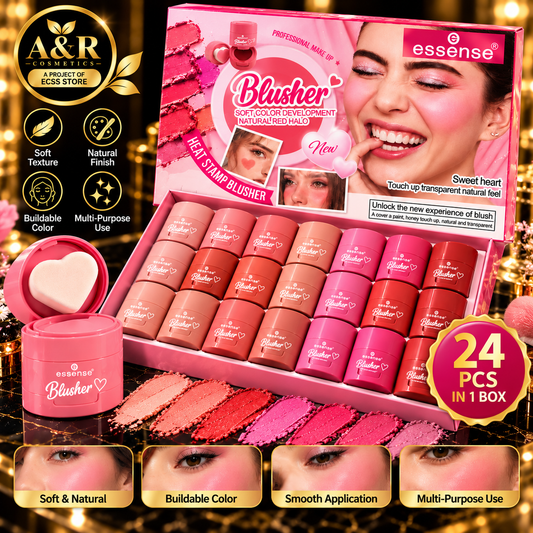 Essense Heart Stamp Blusher – 24 PCS Set | 6 Shades