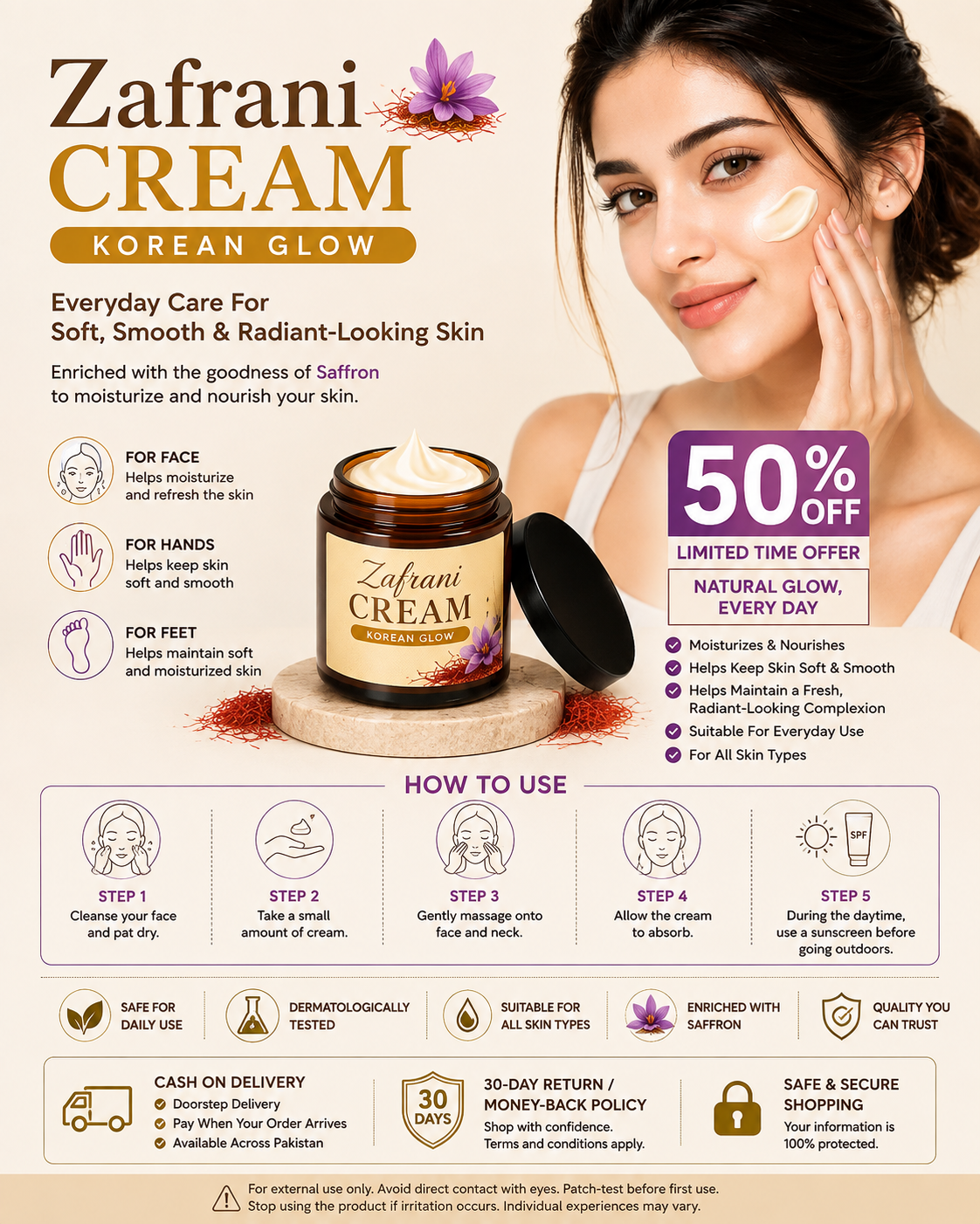 Zafrani Beauty Cream – Saffron Nourishing Skin Care