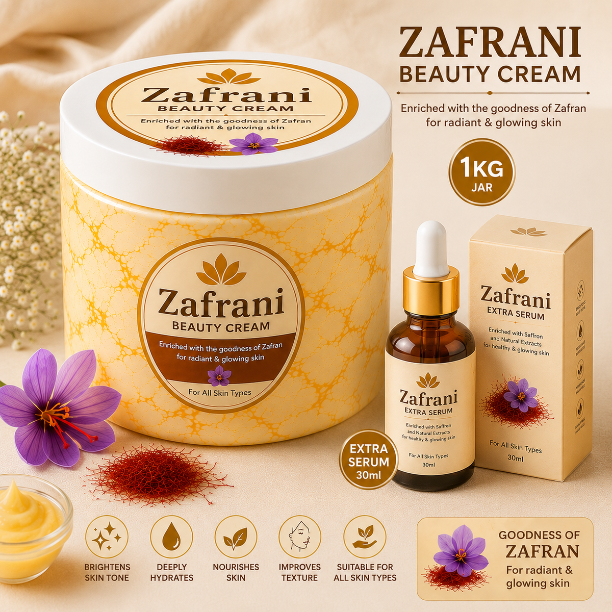 Zafrani Beauty Cream – Saffron Nourishing Skin Care