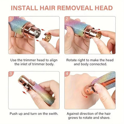 2-in-1 Rechargeable Facial Hair Remover & Eyebrow Trimmer for Women