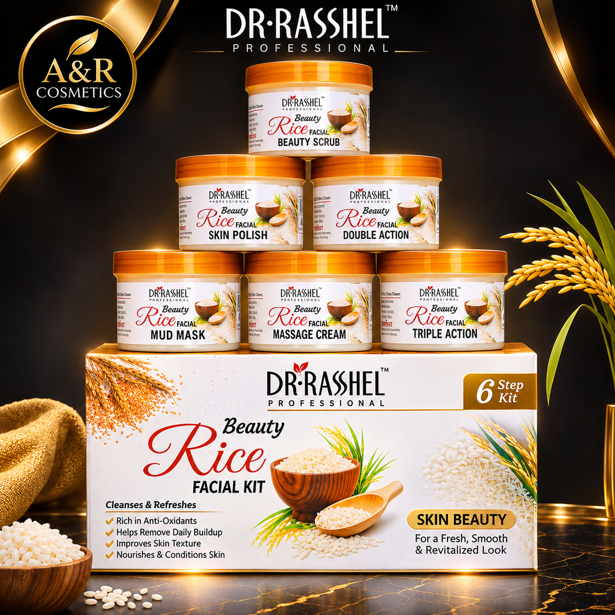 DR.RASHEL Rice Beauty Facial Kit – 6 Step