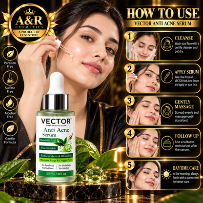 VECTOR Anti Acne Serum – With Mandelic Acid & Niacinamide