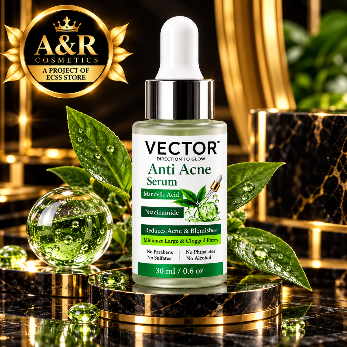 VECTOR Anti Acne Serum – With Mandelic Acid & Niacinamide