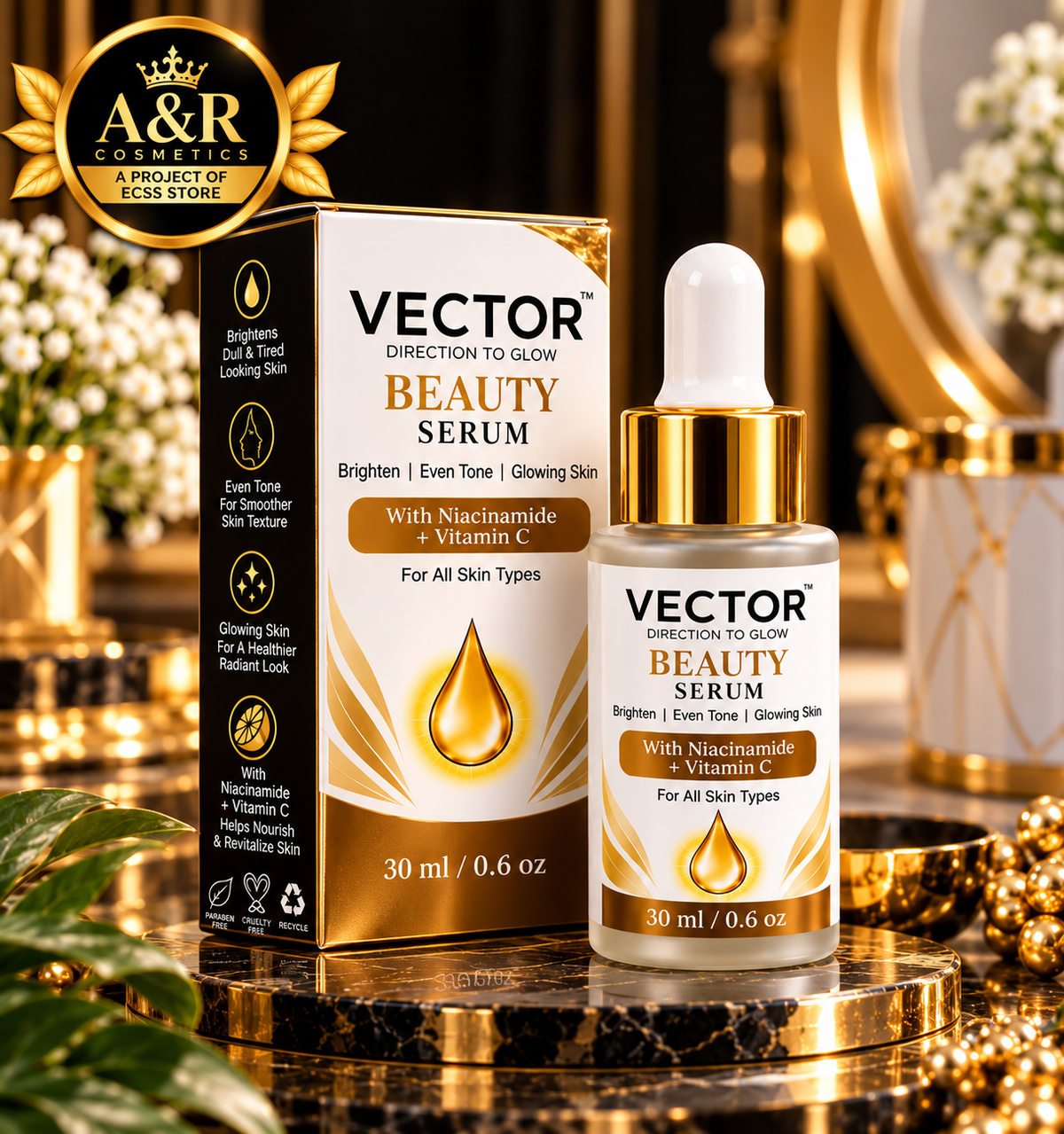 VECTOR Beauty Serum – With Niacinamide & Vitamin C
