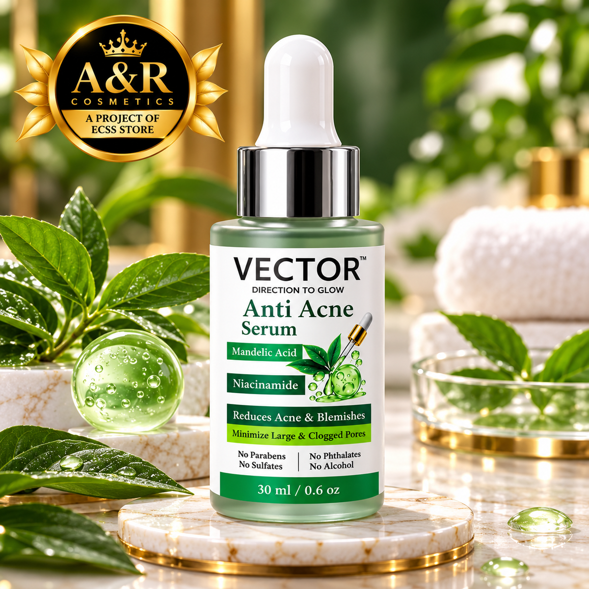 VECTOR Anti Acne Serum – With Mandelic Acid & Niacinamide