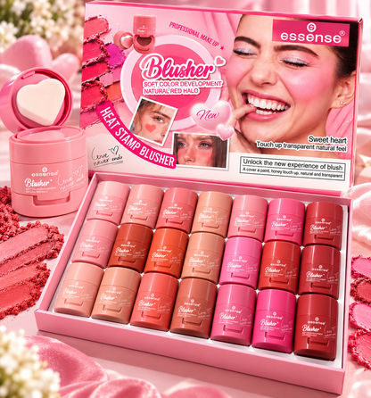 Essense Heart Stamp Blusher – 24 PCS Set | 6 Shades