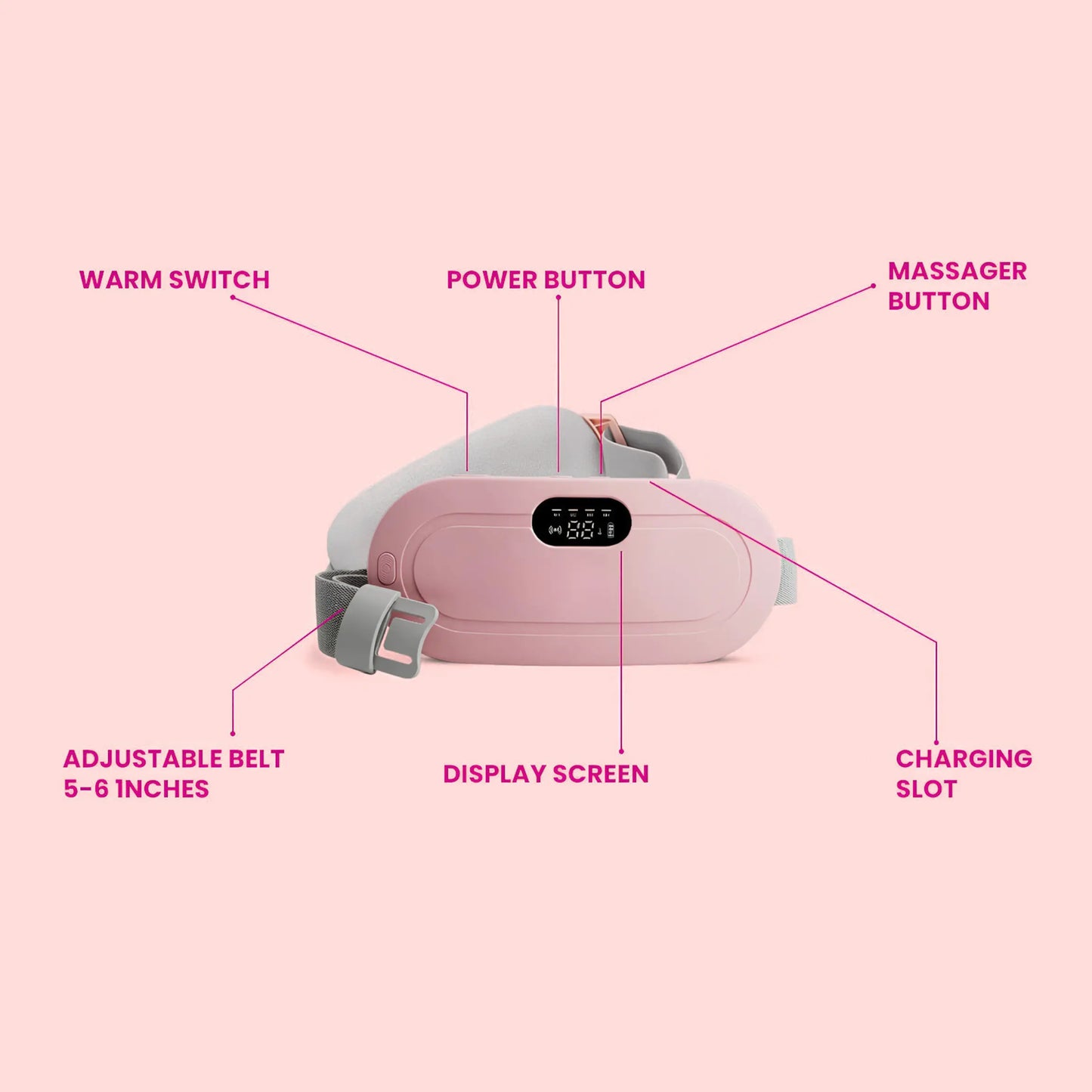 Period Cramp Relief Heat & Massage Belt