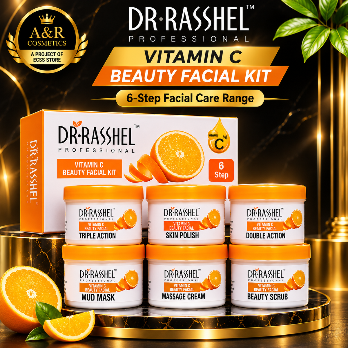 DR.RASHEL Vitamin C Beauty Facial Kit – 6 Step
