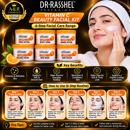 DR.RASHEL Vitamin C Beauty Facial Kit – 6 Step
