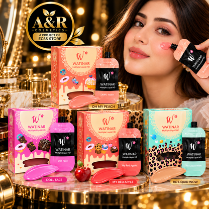 WATINAR Multiple Liquid HD – Multi-Purpose Liquid Makeup | 5 Packets per Box