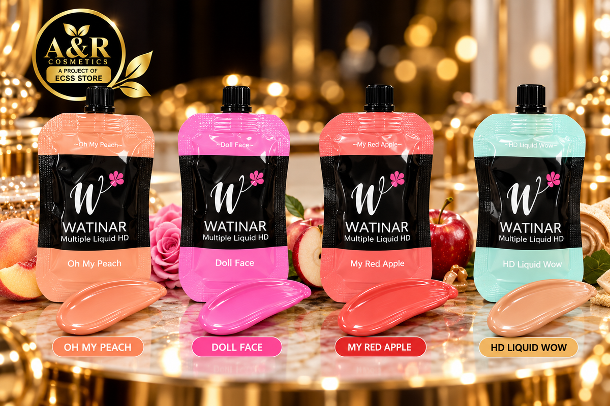 WATINAR Multiple Liquid HD – Multi-Purpose Liquid Makeup | 5 Packets per Box