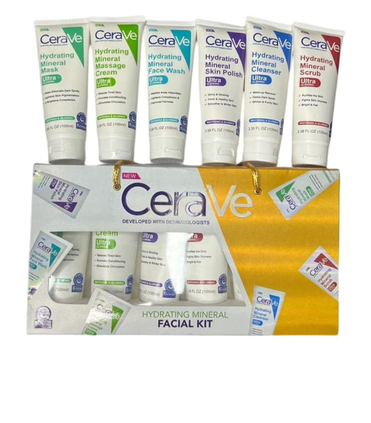 Pack Of 6 Cerave Hydrating Mineral Facial Kit | Best Quality Hydrating Mineral Facial Kit