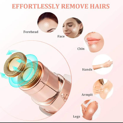 2-in-1 Rechargeable Facial Hair Remover & Eyebrow Trimmer for Women