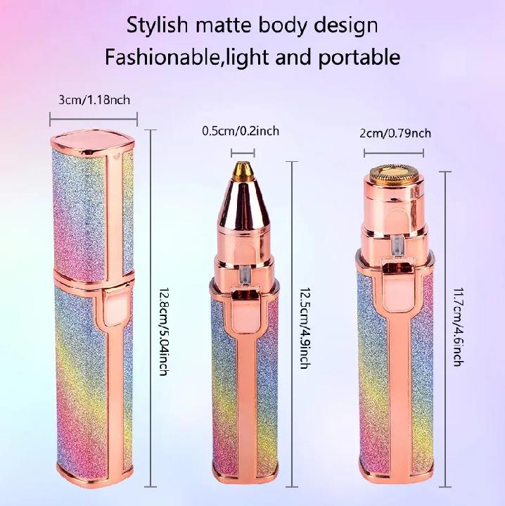 2-in-1 Rechargeable Facial Hair Remover & Eyebrow Trimmer for Women