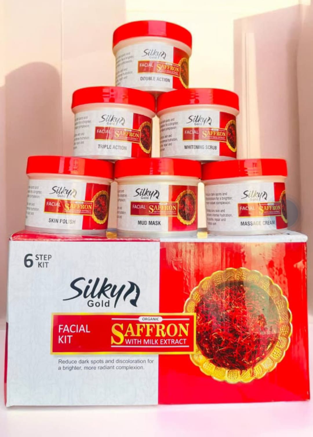 🌺 Silky Gold Saffron Facial Kit 6 Pcs (Buy 2 Get 1 Free)