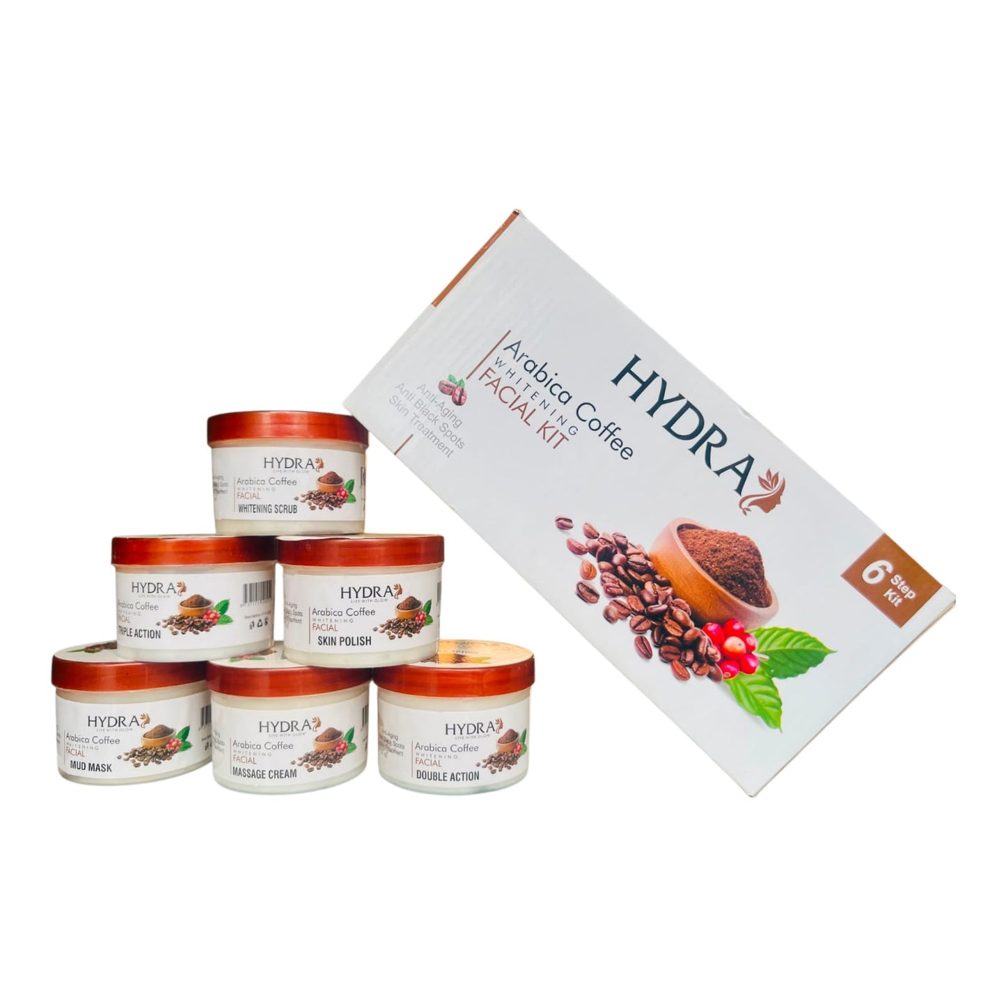 Hydra Arabica Coffee Facial Kit – 6 Step Facial Care