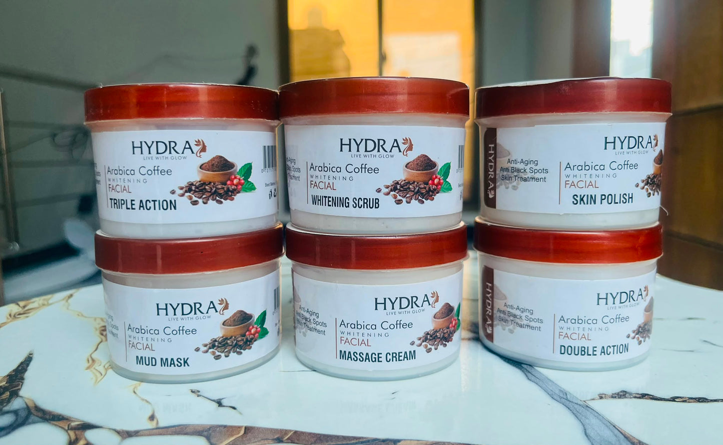 Hydra Arabica Coffee Facial Kit – 6 Step Facial Care