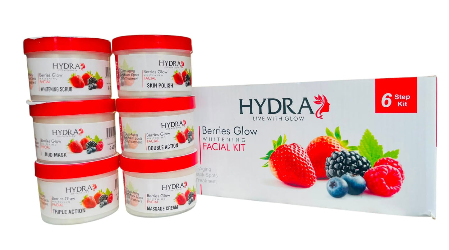 Hydra Berries Glow Facial Kit – 6 Step Facial Care
