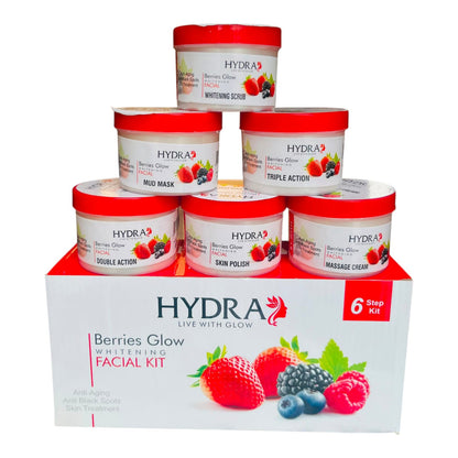 Hydra Berries Glow Facial Kit – 6 Step Facial Care