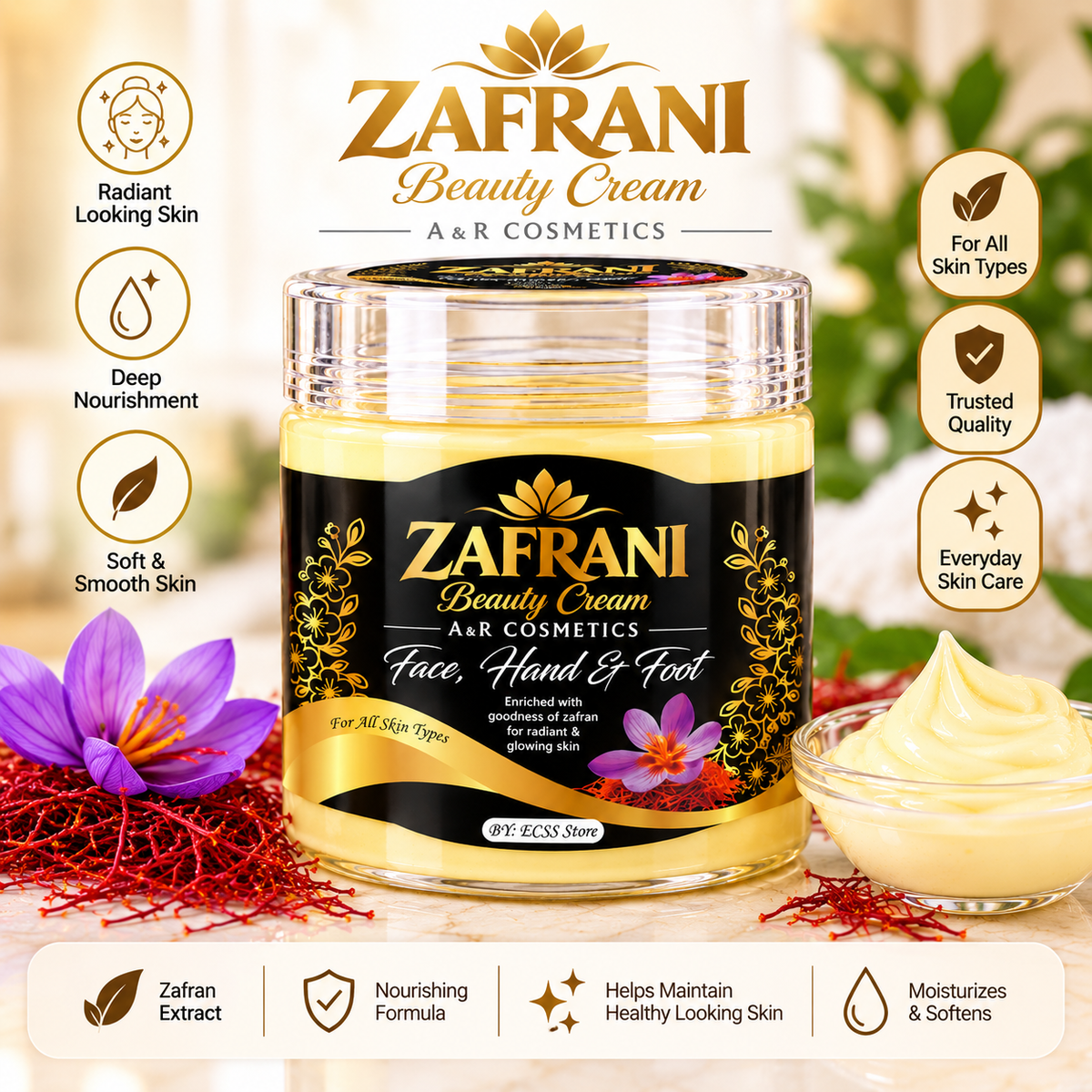 Zafrani Beauty Cream – Saffron Nourishing Skin Care