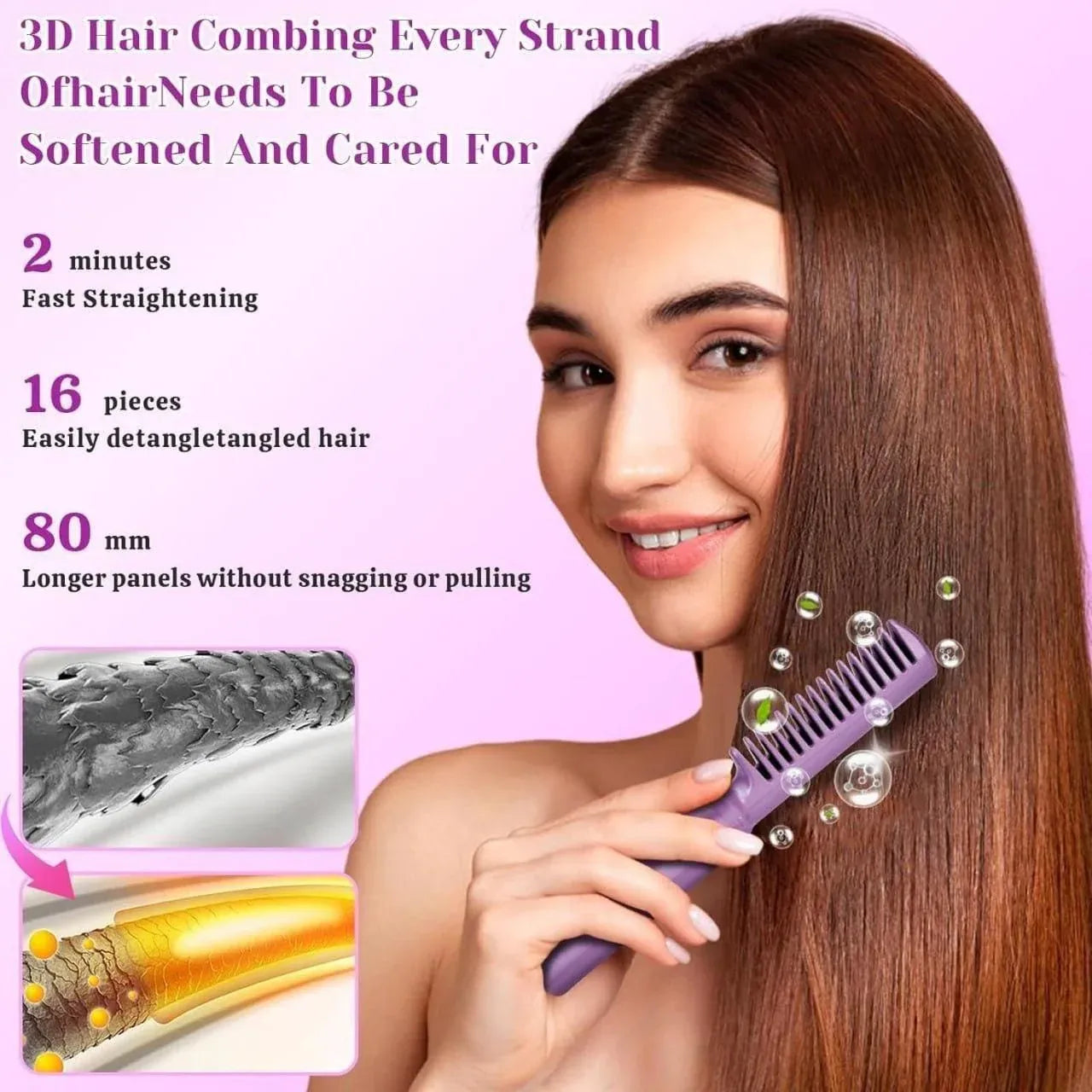 Mini Rechargeable Hair Straightener & Hot Comb
