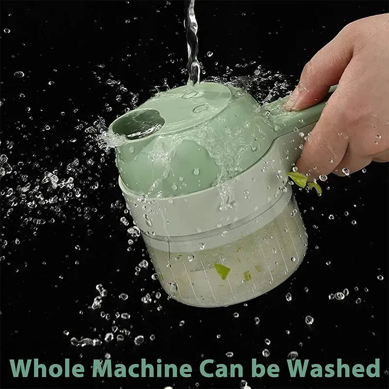 4 in 1 Electric Vegetable Cutter | Rechargeable