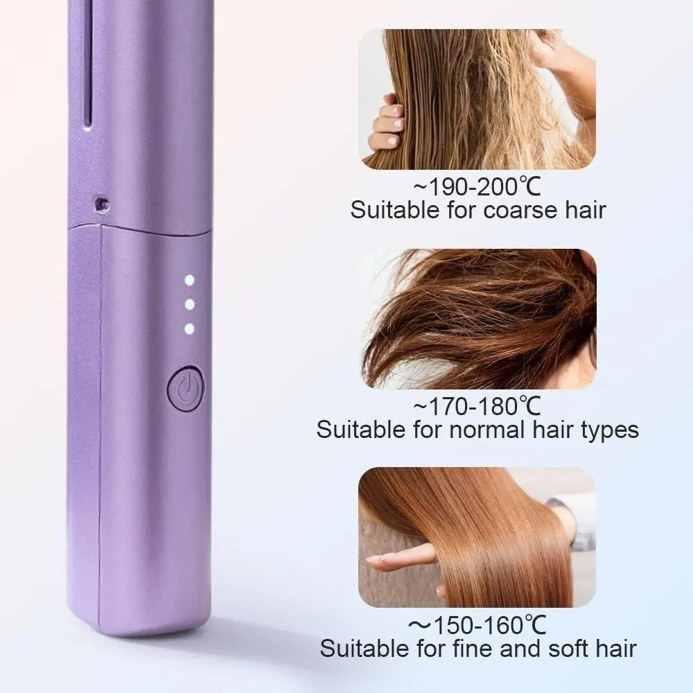 Mini Rechargeable Hair Straightener & Hot Comb
