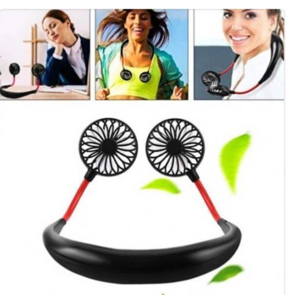 Neck Fan Adjustment Fan Hands-free Hanging Rechargeable Mini Sports Fans 3 Gears Wearable Sport Fan – Random Color