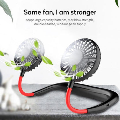 Neck Fan Adjustment Fan Hands-free Hanging Rechargeable Mini Sports Fans 3 Gears Wearable Sport Fan – Random Color