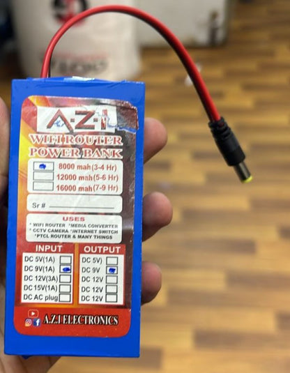 Wifi Router Power Bank 9v 8000mah Any Wifi Router Power Bank Ups Fiber Optic Routers